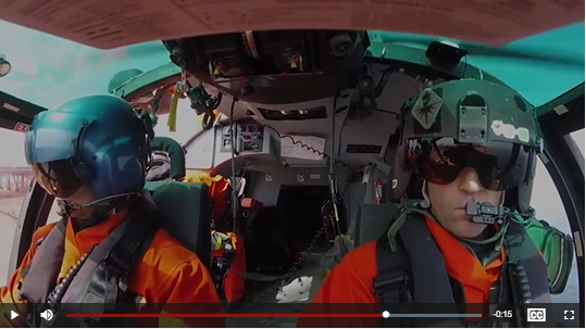 Inside a helicopter with the U.S. Coast Guard