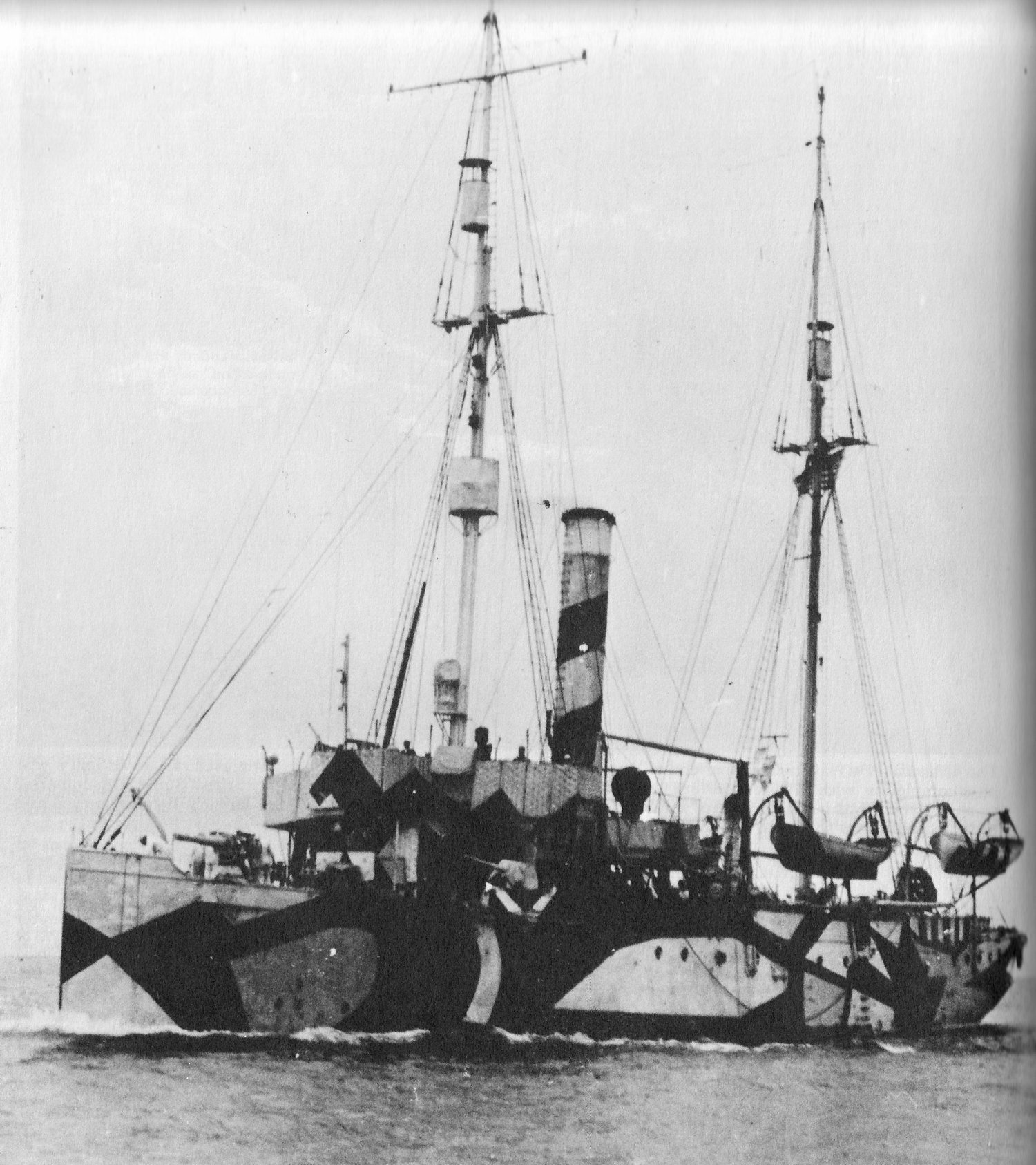 The Navy-manned gunboat USS Marietta, which Hamlet commanded in World War I during the infamous Navy convoy from Brest, France (Courtesy of Naval History and Heritage Command)