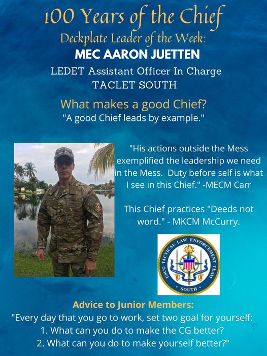 Chief of the Week: Chief Petty Officer Aaron Juetten