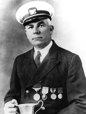 Chicamacomico Station chief John A. Midgett. (Coast Guard Collection)