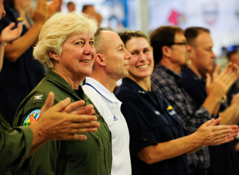 14. Capt. Patricia McFetridge, the Coast Guard’s first female aviator to receive the Distinguished Flying Cross. (U.S. Coast Guard) 14. Capt. Patricia McFetridge, the Coast Guard’s first female aviator to receive the Distinguished Flying Cross. (U.S. Coast Guard)