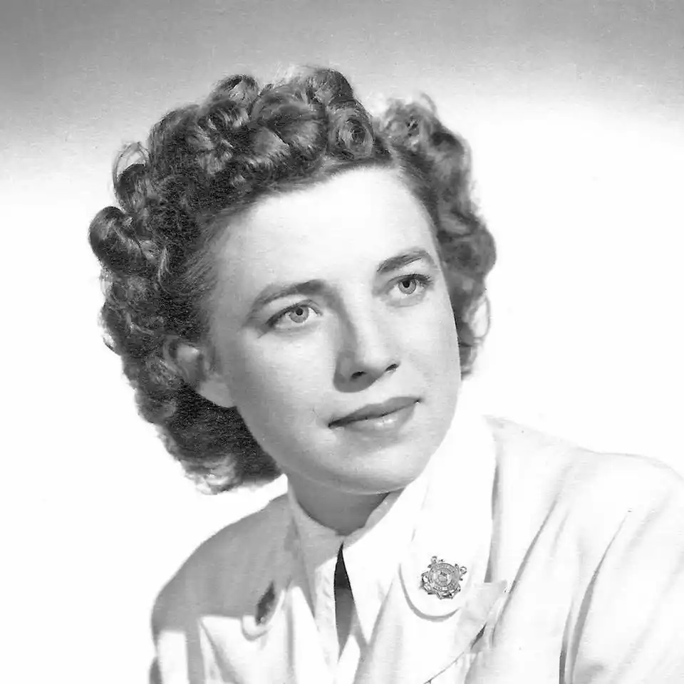Rosalen H. Becker, U.S. Coast Guard veteran and trailblazer for women's equality, poses for an undated photo. At the height of World War II, Becker volunteered for the United States Coast Guard Women’s Reserve, known as Semper Paratus Always Ready or SPARs, where she became the first woman in the radio technician rating and ultimately advanced to radio technician 2nd class. (Photo courtesy of James P. Becker)