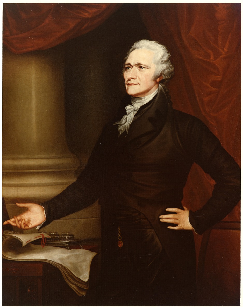 Alexander Hamilton portrait painted in 1880 by Caroline Ormes Ransom for the Department of Treasury (Treasury Department Collection)