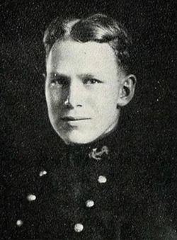 Yearbook photo of Coast Guard Academy Cadet Charles W. Thomas. (Find-a-Grave).