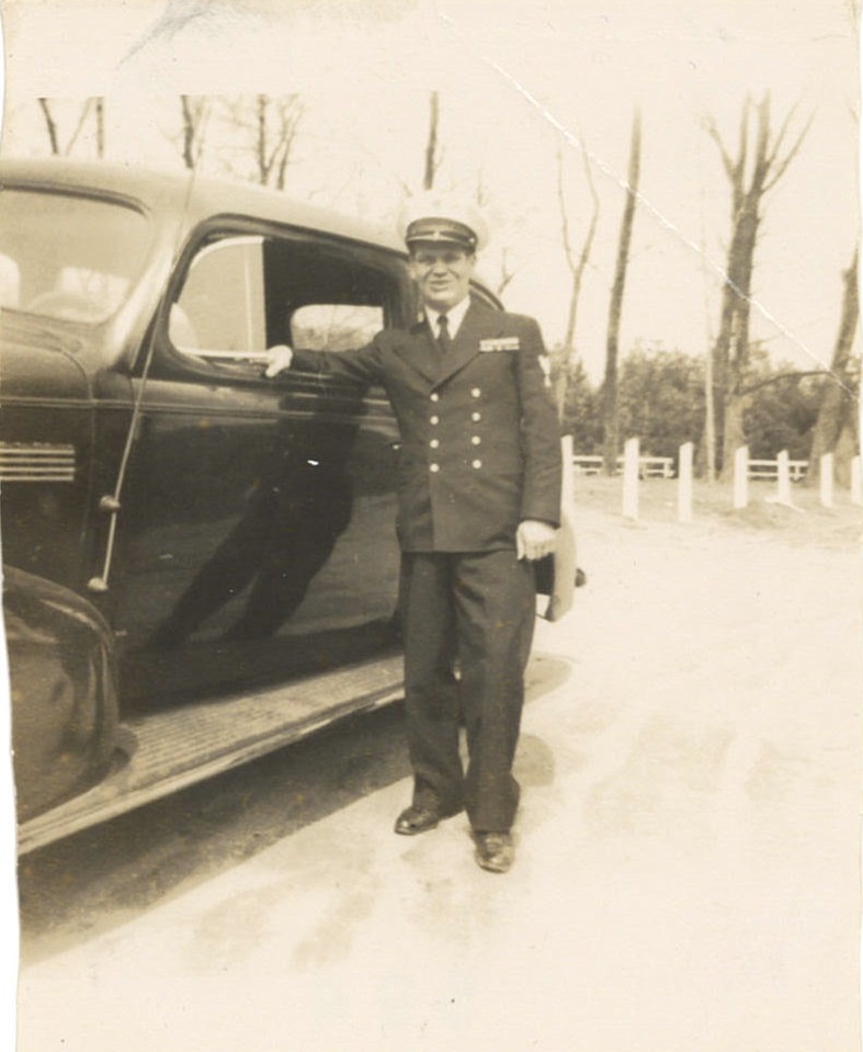 1.	Commissaryman Robert Manges in his dress blues on leave from the Coast Guard. (Courtesy of Robert Manges)