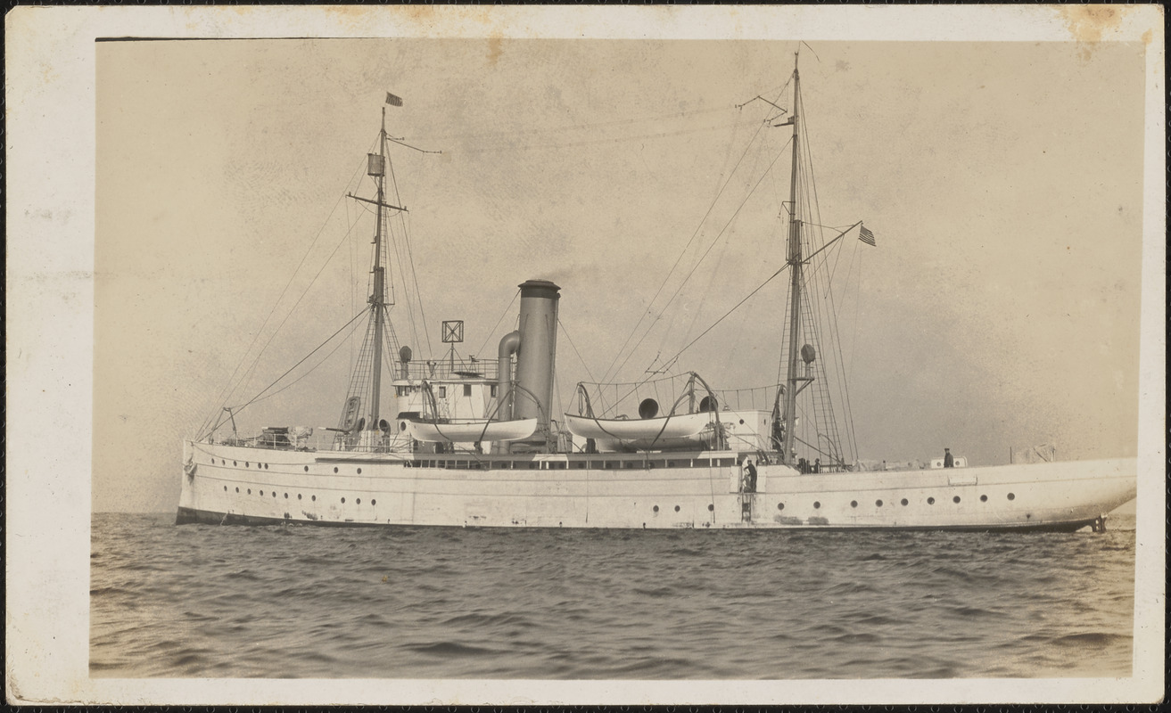 The Coast Guard Cutter Manning was a 205-foot, 1,155-ton “cruising cutter,” designed for the sea keeping qualities required to perform offshore rescues under severe weather conditions. (digitalcommonwealth.org)