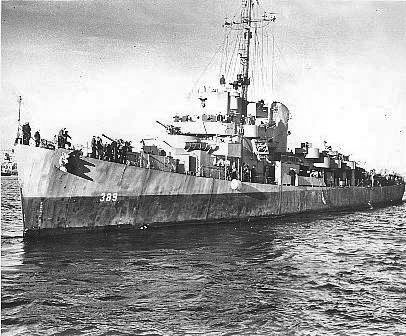 1.	World War II underway photo of the Coast Guard-manned USS Durant (DE-389) sporting its haze gray paint scheme. (U.S. Navy)