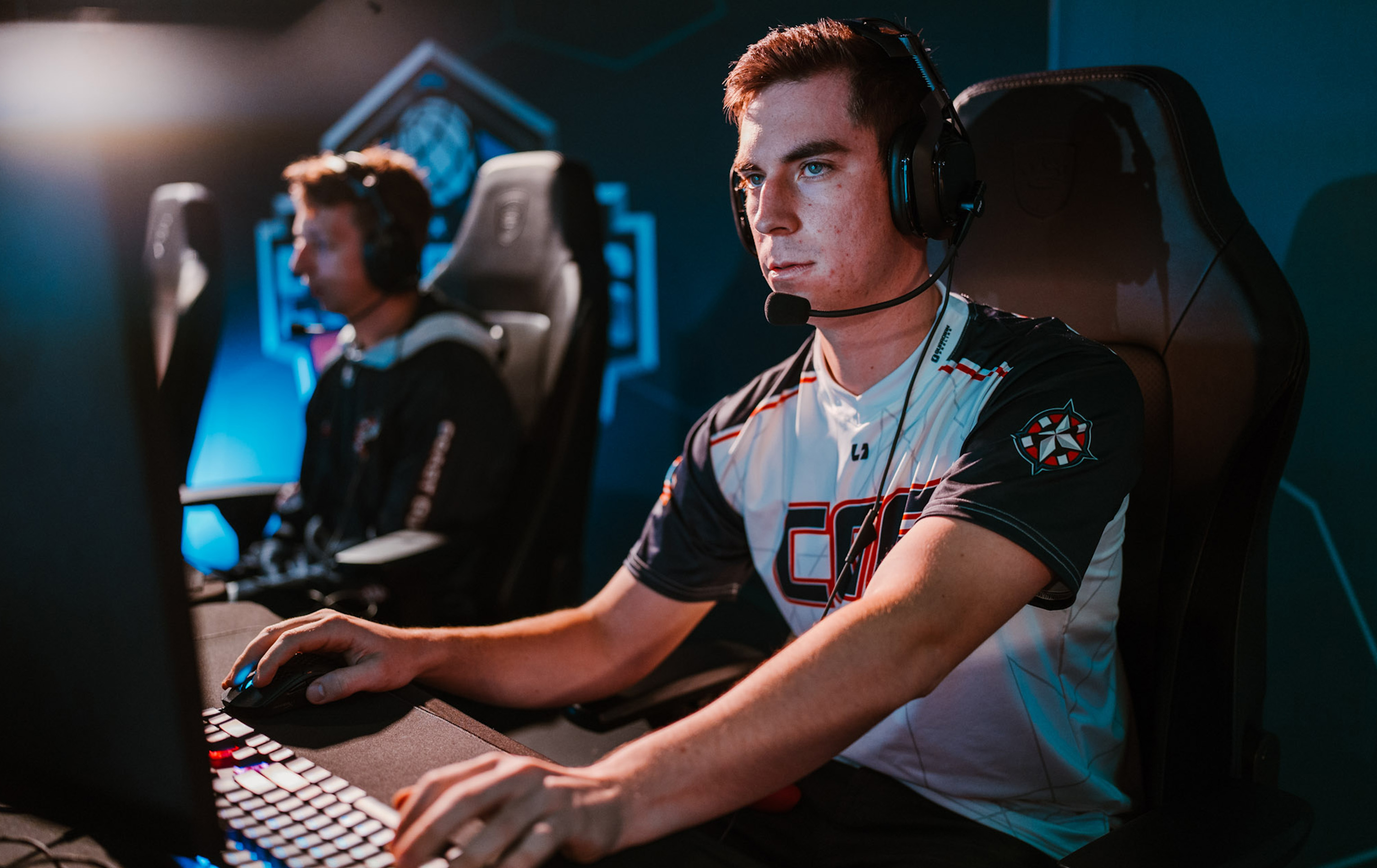 Petty Officer 2nd Class Christian “Lights” Rocha, a culinary specialist at Coast Guard Station Freeport, Texas, prepares for a Rocket League match during the Allied Forces Esports Invitational 2024 June 22, 2024 at Ramstein Air Base, Germany. This was Coast Guard Gaming’s first international competition. (US Coast Guard photo by Petty Officer 1st Class Jasmine Mieszala) Petty Officer 2nd Class Christian “Lights” Rocha, a culinary specialist at Coast Guard Station Freeport, Texas, prepares for a Rocket League match during the Allied Forces Esports Invitational 2024 June 22, 2024 at Ramstein Air Base, Germany. This was Coast Guard Gaming’s first international competition. (US Coast Guard photo by Petty Officer 1st Class Jasmine Mieszala)