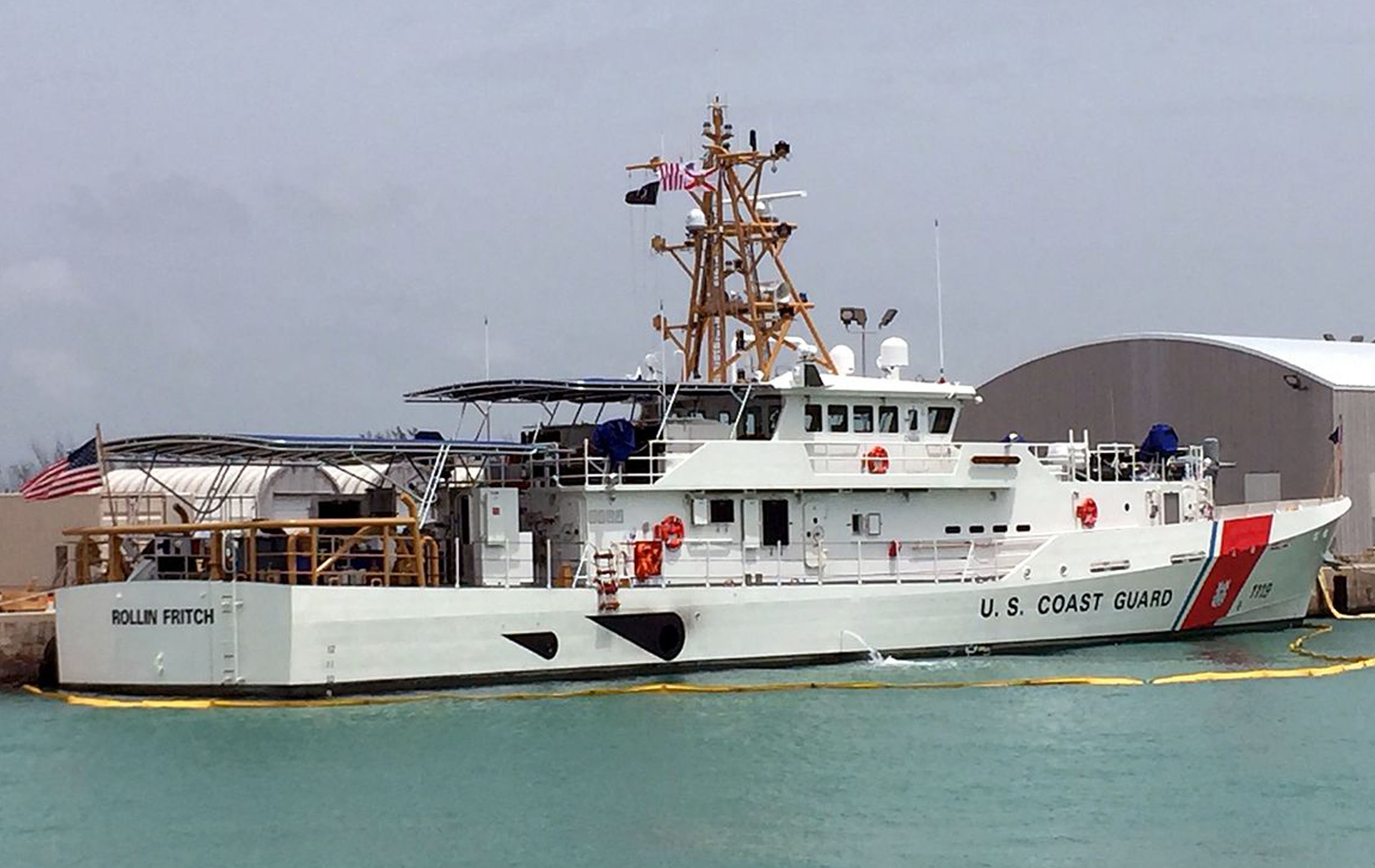 Fast Response Cutter Rollin Fritch underway in 2016. The crew’s primary missions include search and rescue; law enforcement; and ports, waterways, and coastal security. (U.S. Coast Guard) Fast Response Cutter Rollin Fritch underway in 2016. The crew’s primary missions include search and rescue; law enforcement; and ports, waterways, and coastal security. (U.S. Coast Guard)
