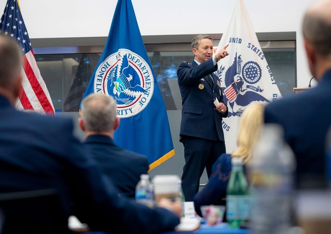 Chairman of the Joint Chiefs of Staff, General Dan Caine spoke to Coast Guard senior leaders during the annual Strategic Studies and Development Program. Chairman of the Joint Chiefs of Staff, General Dan Caine spoke to Coast Guard senior leaders during the annual Strategic Studies and Development Program.