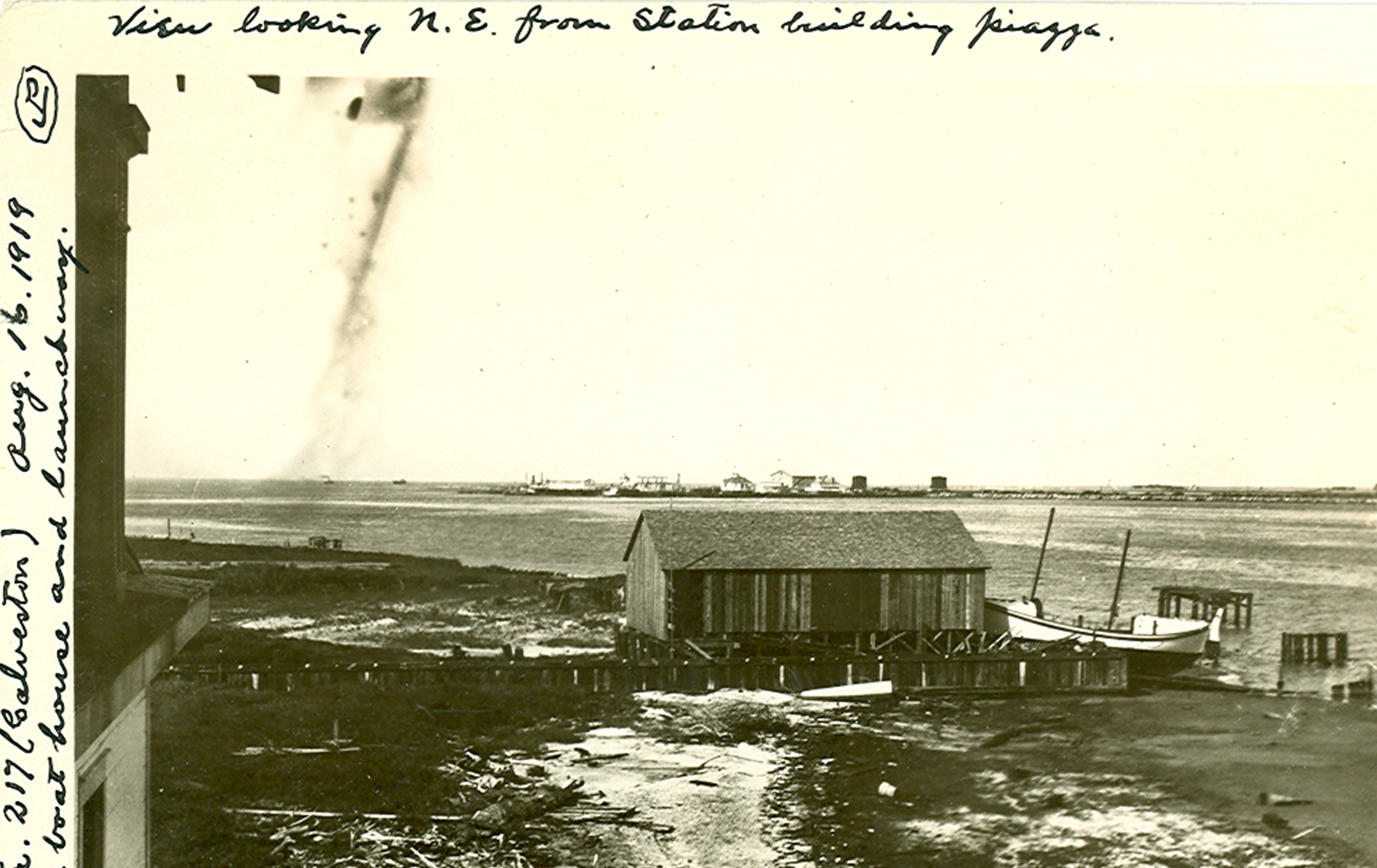 A rare 1919 photograph showing the Fort Point Life-Saving Station rebuilt years after the Great Galveston Hurricane. (U.S. Coast Guard Photo) A rare 1919 photograph showing the Fort Point Life-Saving Station rebuilt years after the Great Galveston Hurricane. (U.S. Coast Guard Photo)