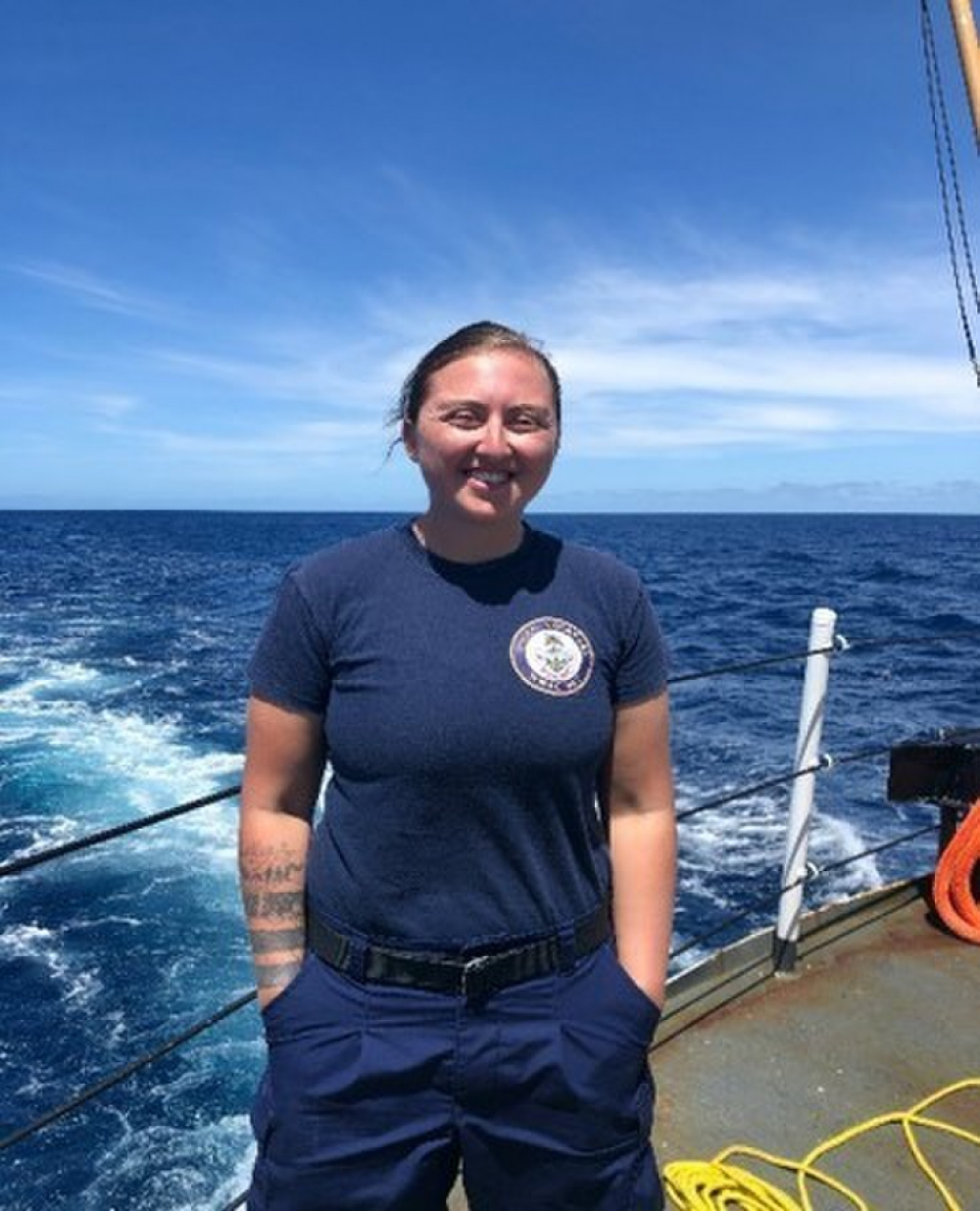 BM1 Sydney Adams is currently a Boatswain’s Mate serving on CGC ESCANABA homeported in Boston, MA (U.S. Coast Guard Photo).