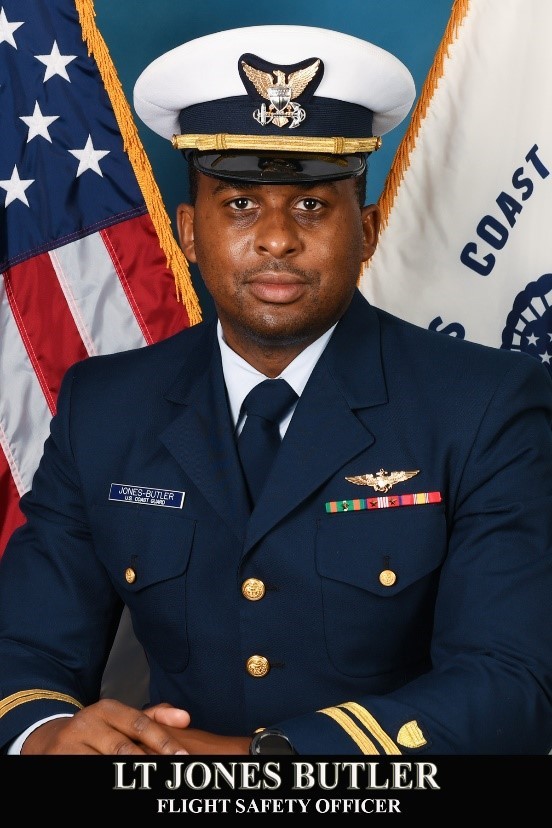 Lt. Andre Jones-Butler, currently stationed at HC-27J Asset Project Office (APO) in Elizabeth City, N.C.