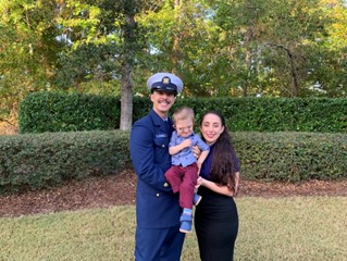 Petty Officer 2nd class Santiago Vazquez and his wife Cait Vazquez adopted their son from Bulgaria July 2022.