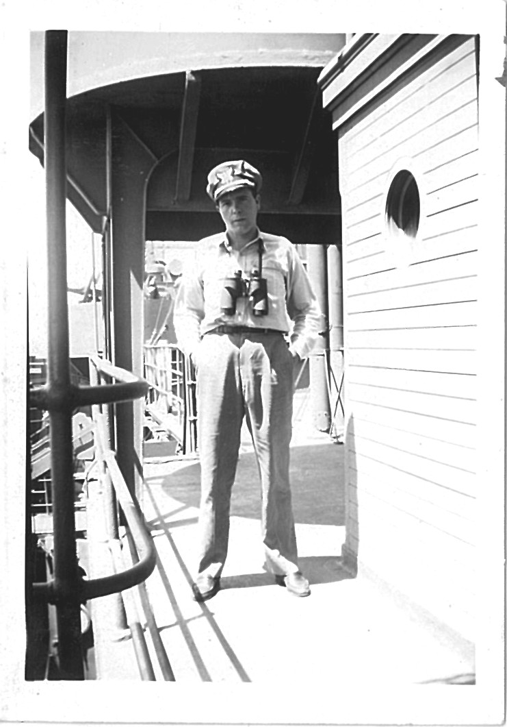 2.	A 1945 photograph of Hispanic-American war hero Joseph Tezanos aboard the transport Joseph Dickman after receiving his officer’s commission through the Coast Guard Academy’s Reserve Officer Training Course. (Image provided by the Tezanos Family)