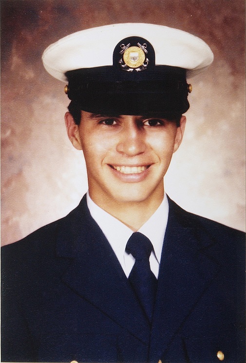 2.	Seaman Apprentice William Flores’s Coast Guard portrait. (U.S. Coast Guard)