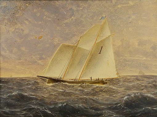 The pilot boat (ex-revenue cutter) Hope with a full spread of canvas as it appeared after the Civil War. (Wikipedia)