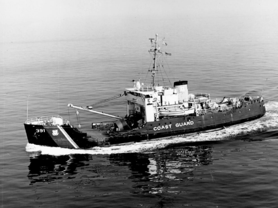 3.	Black and white photo of Buoy Tender Blackthorn. At the time of its sinking, the tender was homeported at Galveston, Texas. (U.S. Coast Guard)