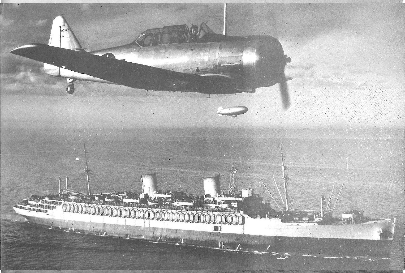 .  Aerial shot of the Wakefield steaming out of the U.S. waters after fire damage was repaired. (U.S. Coast Guard)