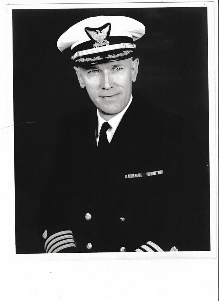 Official photograph of Capt. Walter Handy in dress blues not long before his retirement in 1971. (Courtesy of the Handy family)