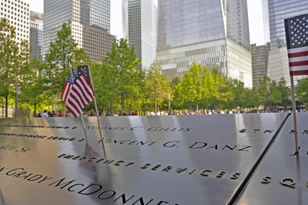 Listing for Vincent G. Danz at the 9/11 Memorial in New York City. (U.S. Coast Guard photo by Petty Officer 3rd Class John Hightower Michael Himes)