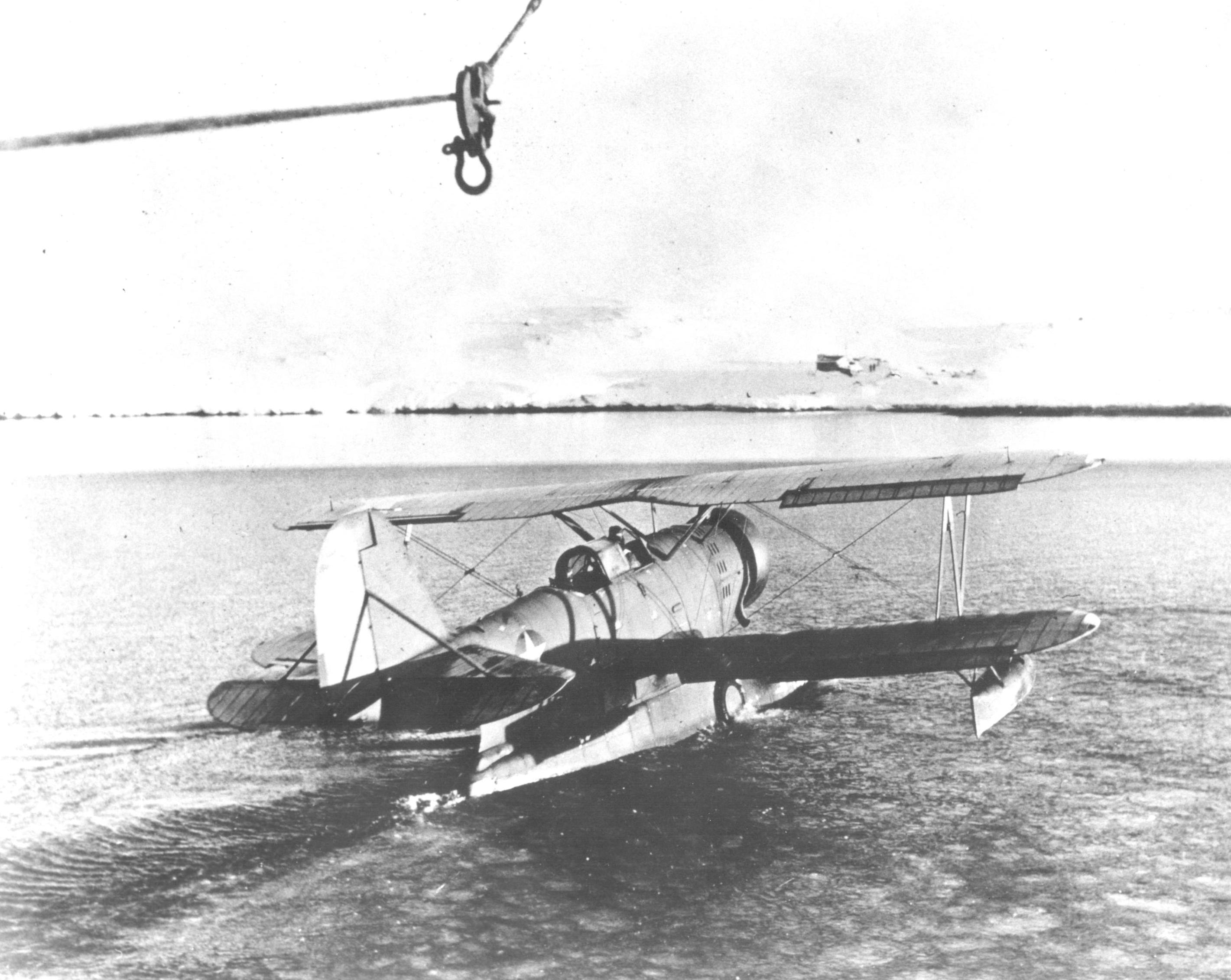 4.	Northland’s Grumman J2F “Duck” departing the cutter on a rescue mission to save members of a stranded B-17 aircrew. (U.S. Coast Guard)