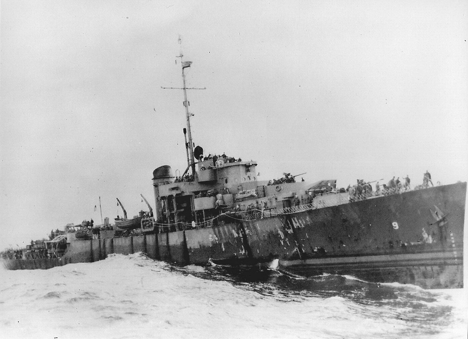 4.	Buddy Ebsen’s home for two years, the Pocatello, plowing through the swells of its Northern Pacific weather station. (U.S. Coast Guard)