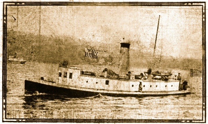 Rare faded image of the small Revenue Cutter Scout used to apprehend smugglers in the Puget Sound region. (dcsfilms.com)