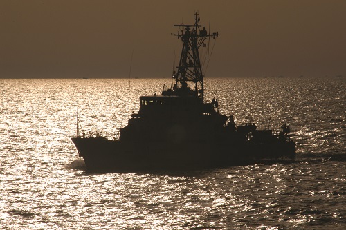 7.	A Coast Guard patrol boat on patrol in the Northern Persian Gulf. (Coast Guard Collection)
