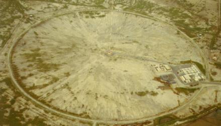 An aerial photograph of the LORAN station located at Tan My in Vietnam. (U.S. Coast Guard)