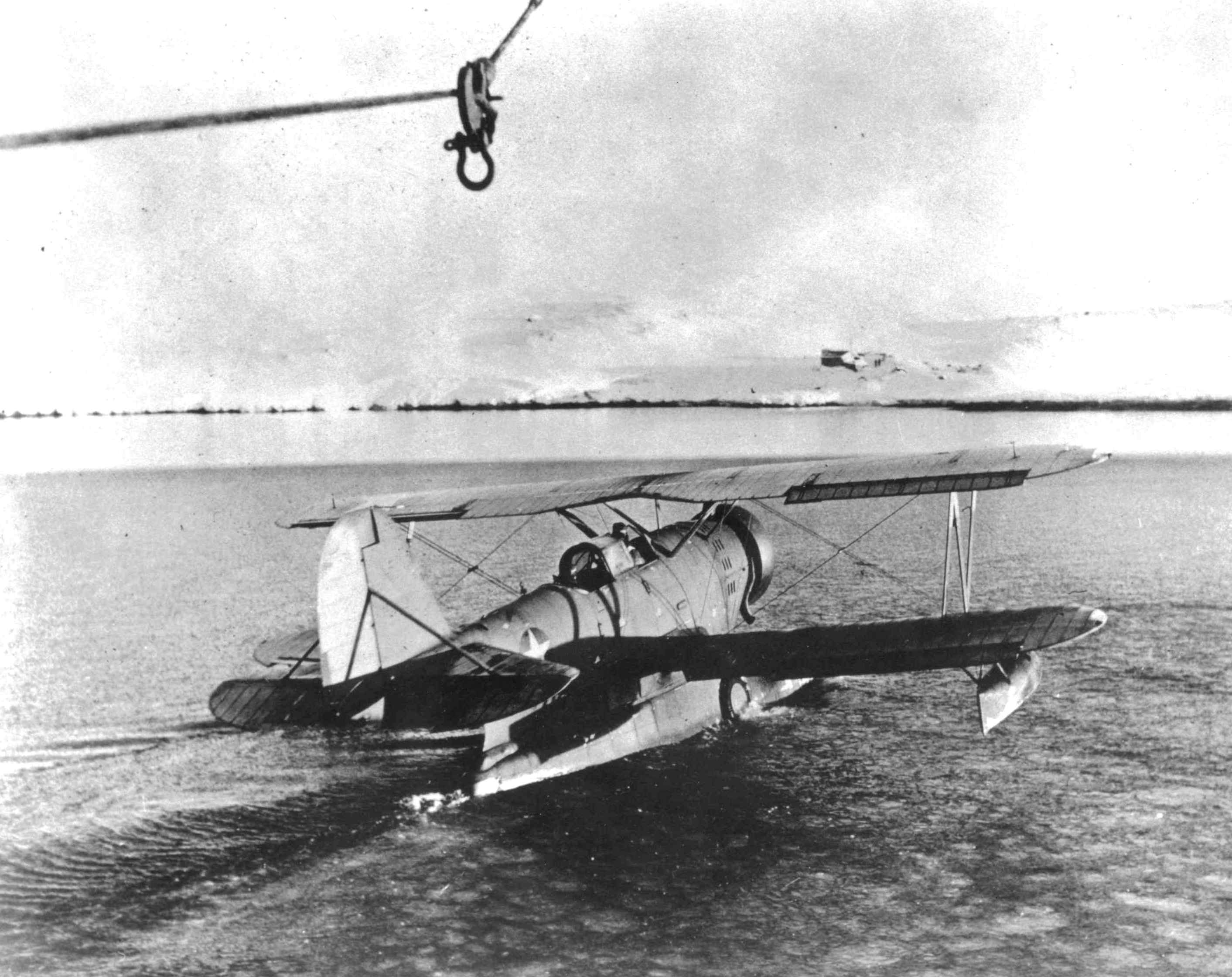 5.	Lt. John Pritchard and Radioman First Class Benjamin Bottoms’s Grumman Duck in the icy waters of Greenland before taking flight on their fateful rescue mission. (U.S. Coast Guard)