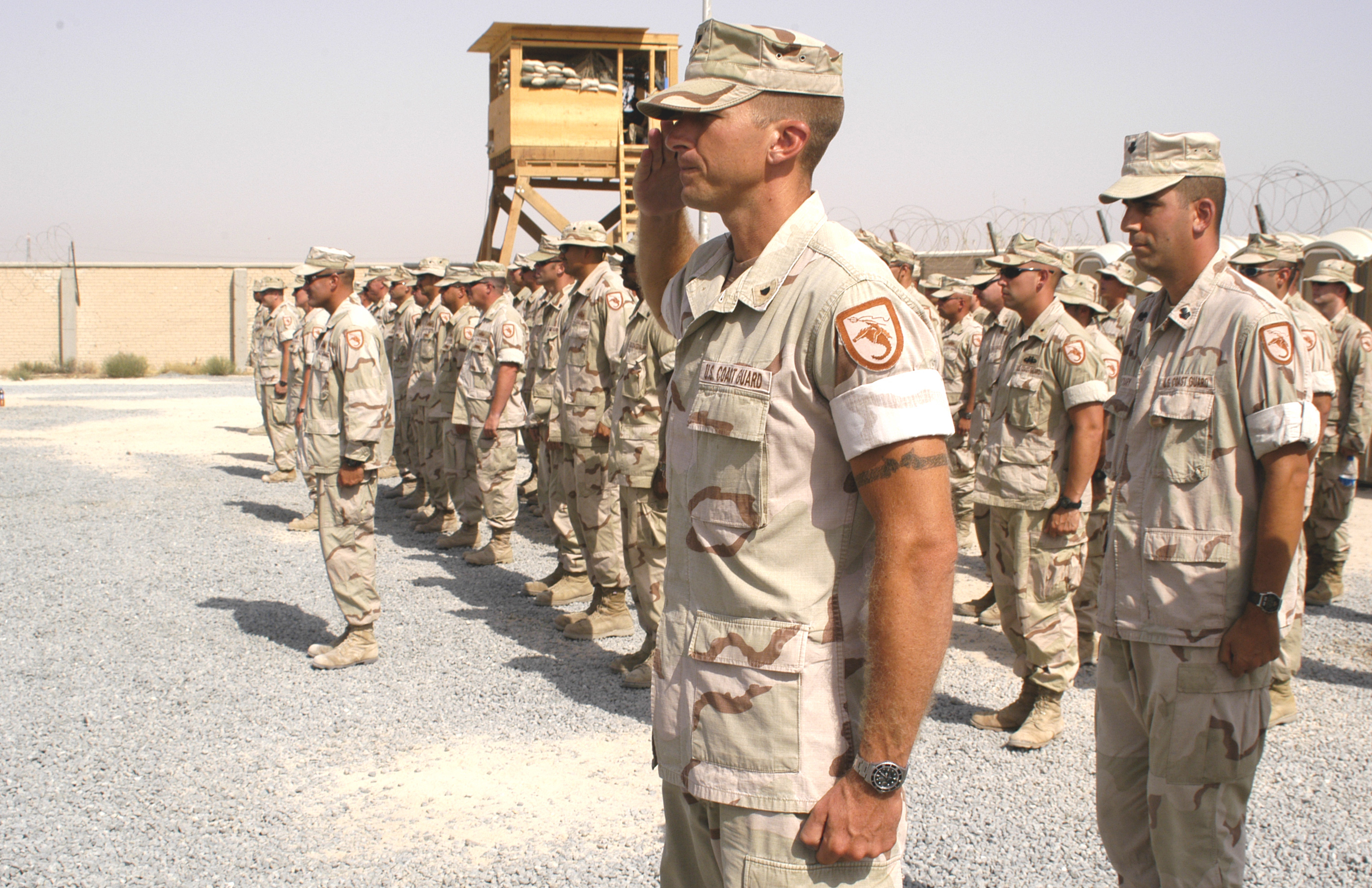 Port Security Unit 311 out of San Pedro, California, personnel in theater during Operation Iraqi Freedom. (U.S. Coast Guard)