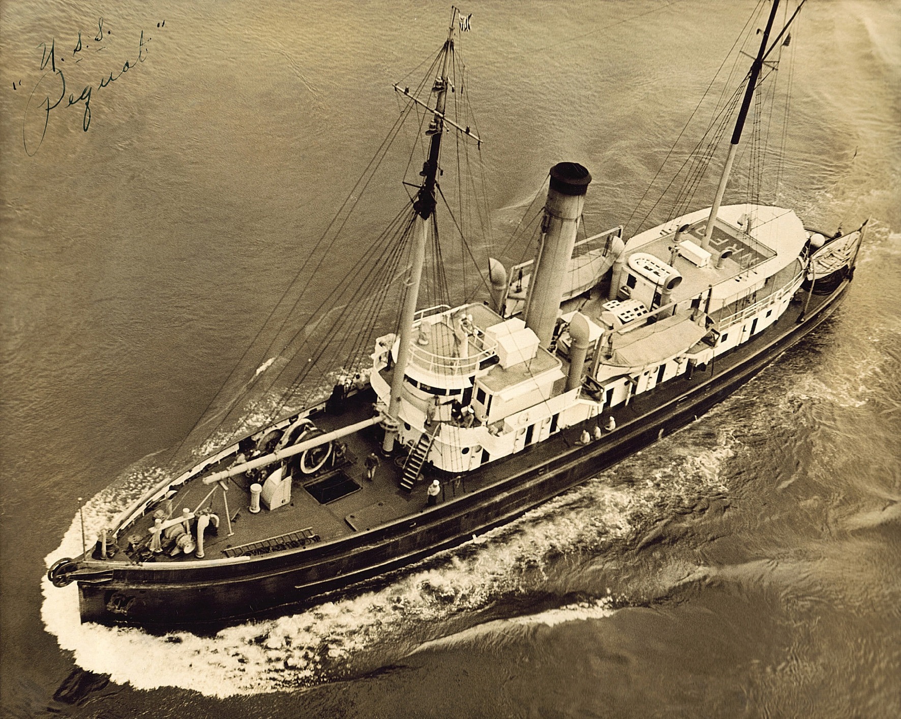 5.	Image of the Pequot II, former U.S. Army minelayer turned Coast Guard cable layer. (indicatorloops.com)