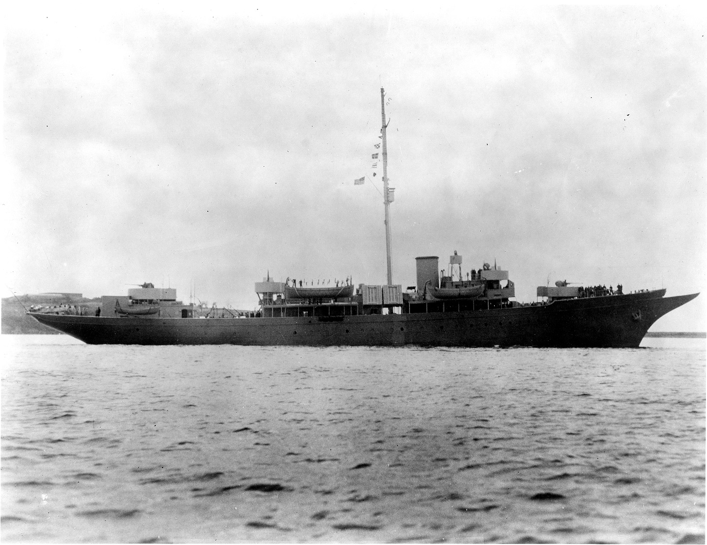 Photo of the famous Cutter Sea Cloud, the first official desegregated ship in U.S. sea services. Clarence Samuels was one of the black officers serving aboard the cutter. (U.S. Coast Guard Collection)