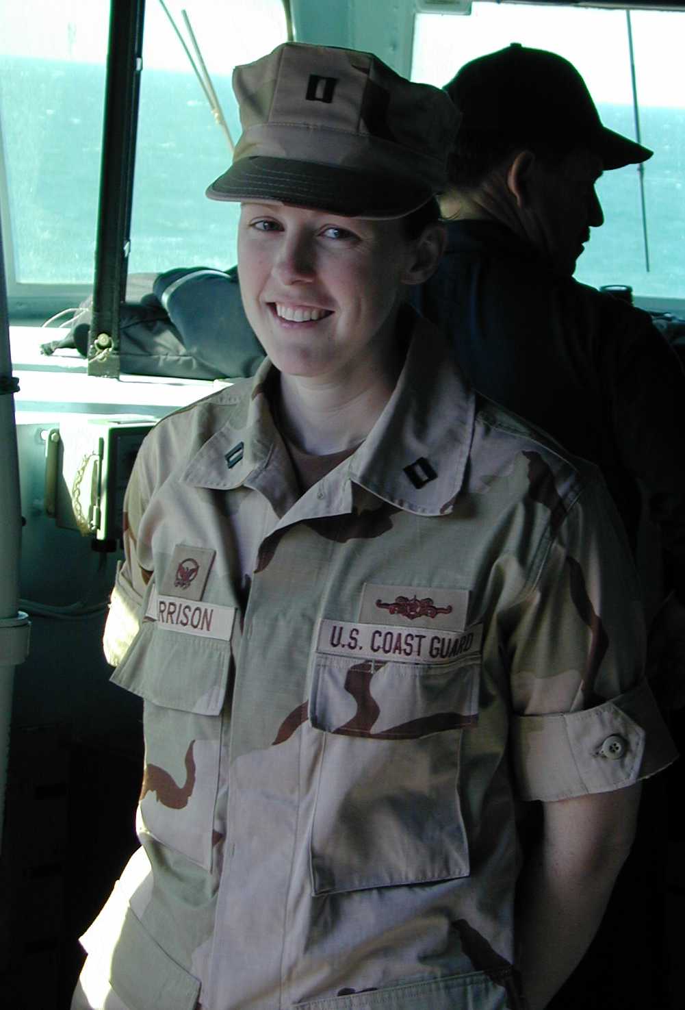 Lt. Holly Harrison, Coast Guard Cutter Aquidneck commanding officer and first female recipient of the Bronze Star Medal. (U.S. Coast Guard)