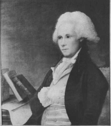 Portrait of William Tatham in 1779. Tatham was a contemporary and frequent correspondent of the president. He was universally acknowledged as brilliant, but could be abrasive and arrogant. He quickly alienated the other two commissioners, Jonathan Price and William Coles, working on the 1806 survey. They ended up submitting separate reports, and only Coles and Price produced the chart. (North Carolina Historical Review, July 1972)