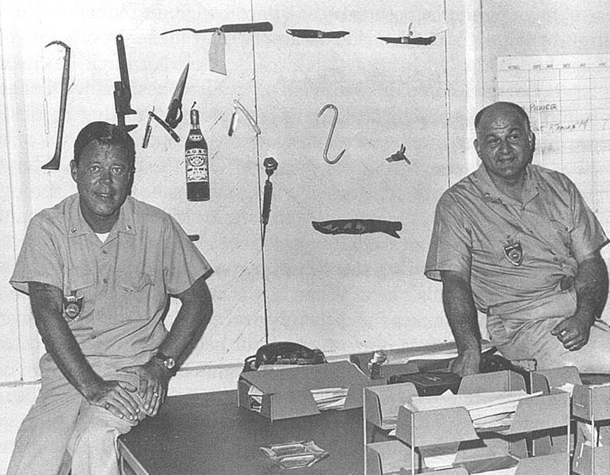 The Coast Guard’s merchant shipping advisors at their office located in Saigon, South Vietnam. (U.S. Coast Guard)