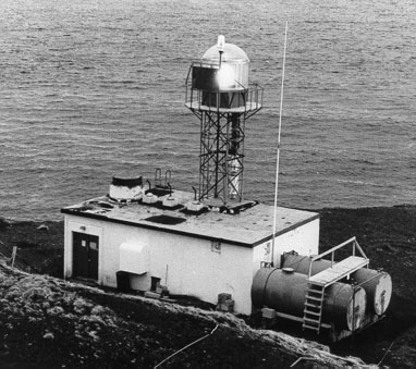 Automated lighthouse built at Scotch Cap after the tsunami to replace the former manned lighthouse. (U.S. Coast Guard)