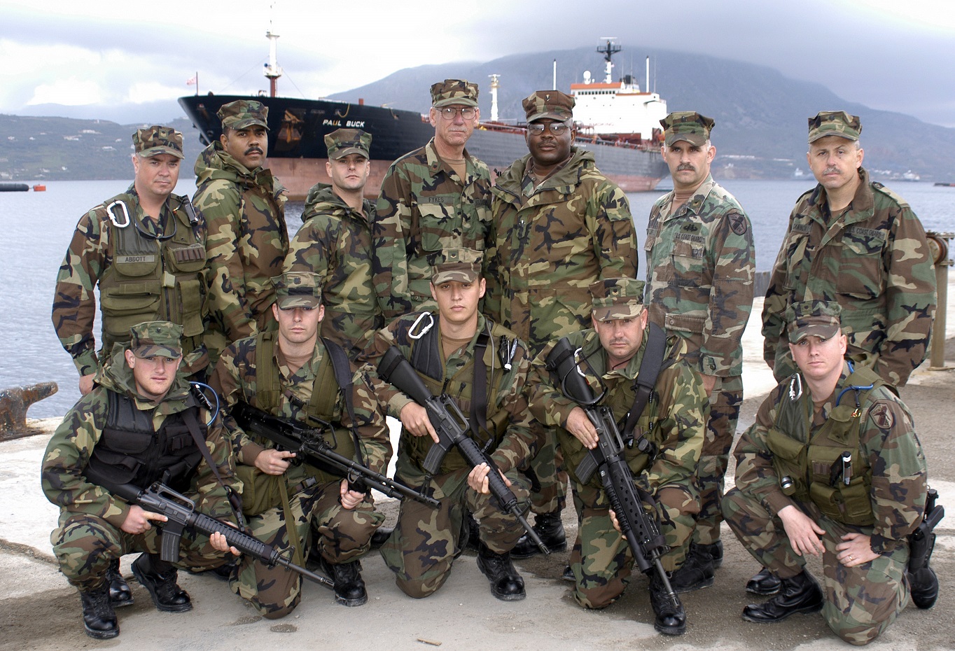 Members of Port Security Unit 309 out of Port Clinton, Ohio, in Italy during Operation Iraqi Freedom. (U.S. Coast Guard)