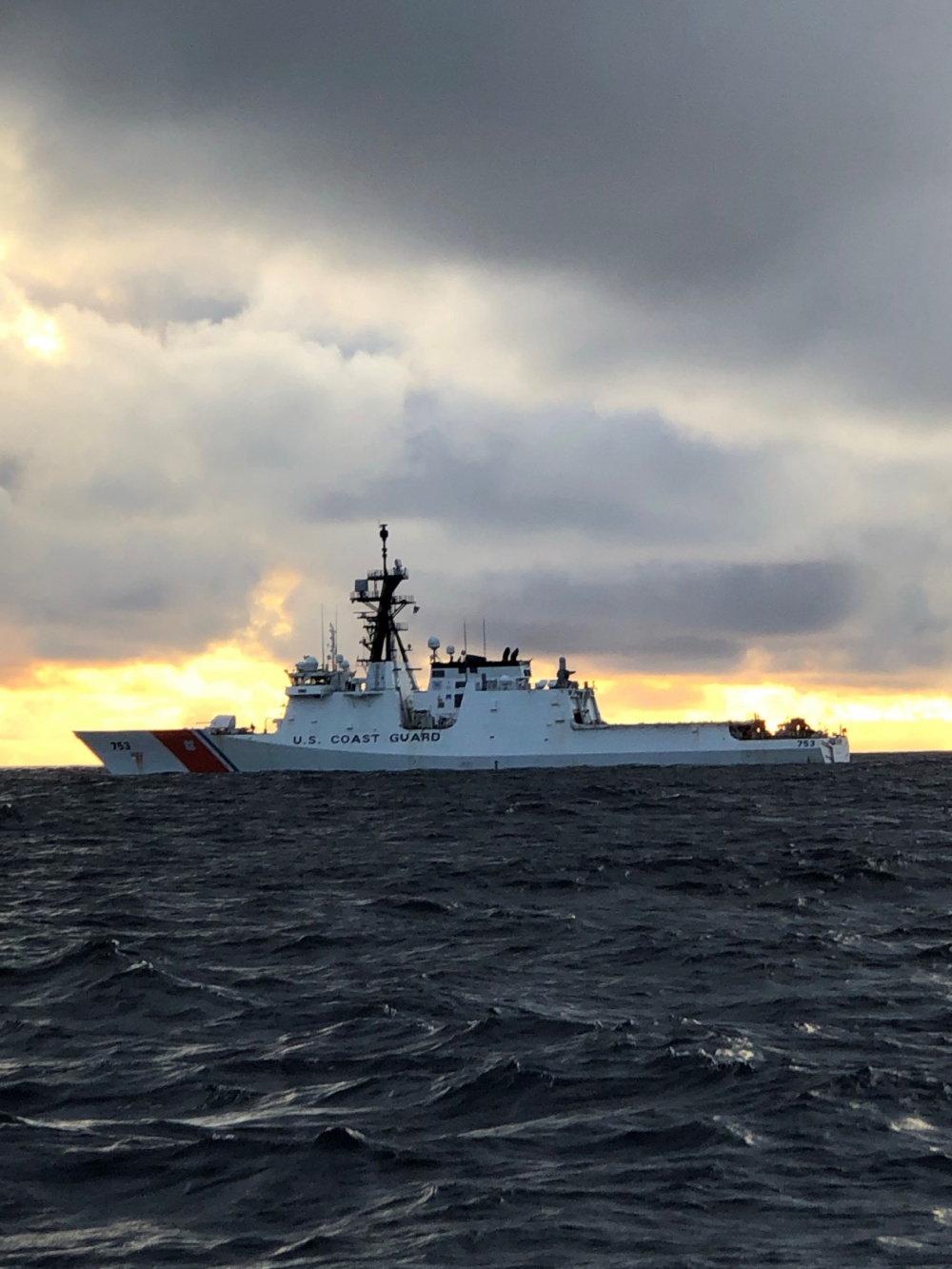 The U.S. Coast Guard Cutter Hamilton (WMSL-753) underway in the Eastern Pacific Ocean, August 19, 2020. The Coast Guard Cutter Hamilton is one of two 418-foot National Security Cutters homeported in Charleston. (U.S. Coast Guard Photo)