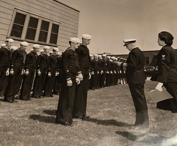 8.	Yeoman Second Class Lula Mae O’Bannon hard at work at the Coast Guard base in Hawaii. (Courtesy of family)