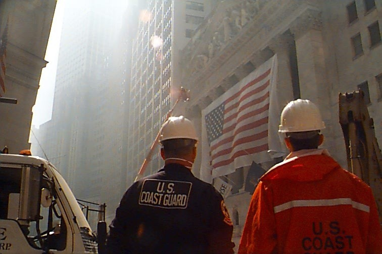 National Strike Force team members assisting in the aftermath of the terrorist attack. (U.S. Coast Guard) National Strike Force team members assisting in the aftermath of the terrorist attack. (U.S. Coast Guard)