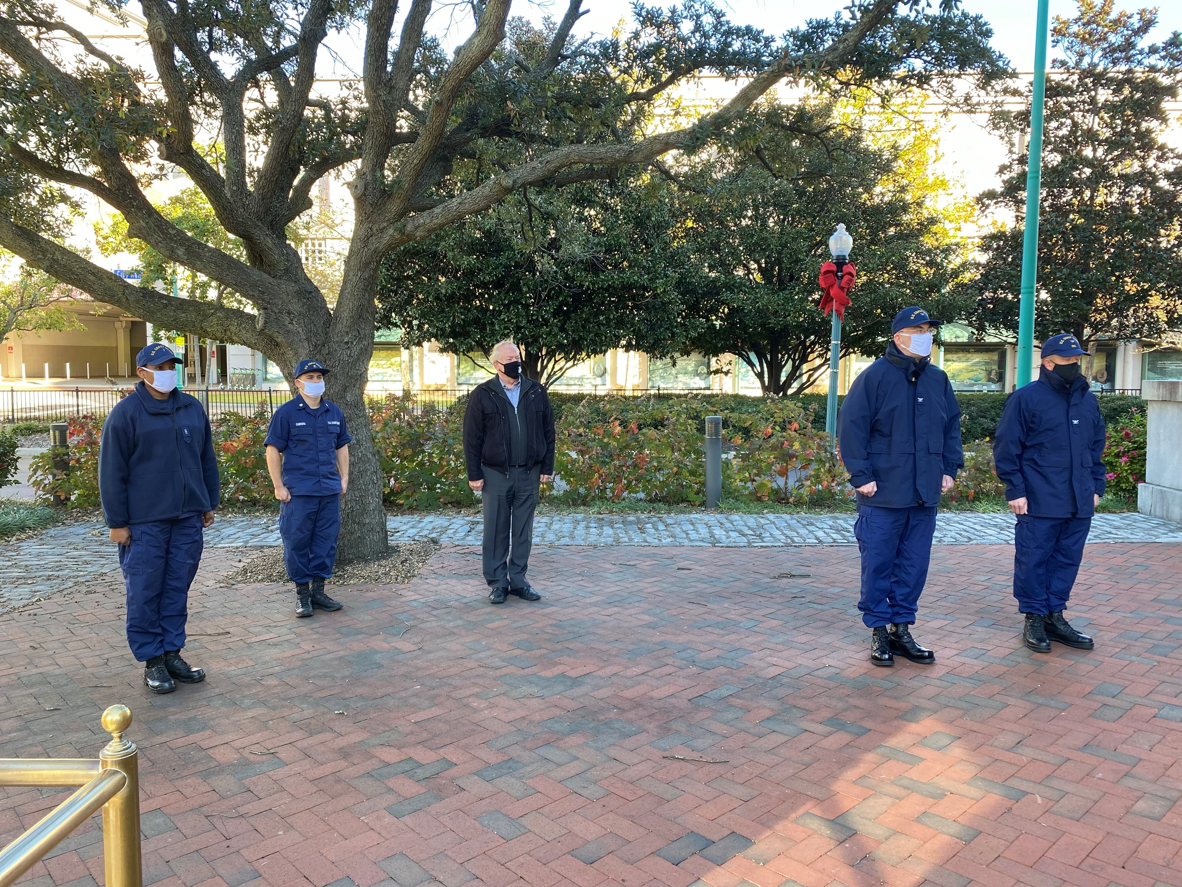 Vice. Adm. Steven Poulin, commander, Atlantic Area, presented the Director of Operational Logistics (DOL) with its first Meritorious Unit Commendation in, Dec. 1, 2020. Members assigned to the DOL from May 2019 and Nov. 2020 received the award acknowledging their consistent and exceptional service toward the Coast Guard's mission. 