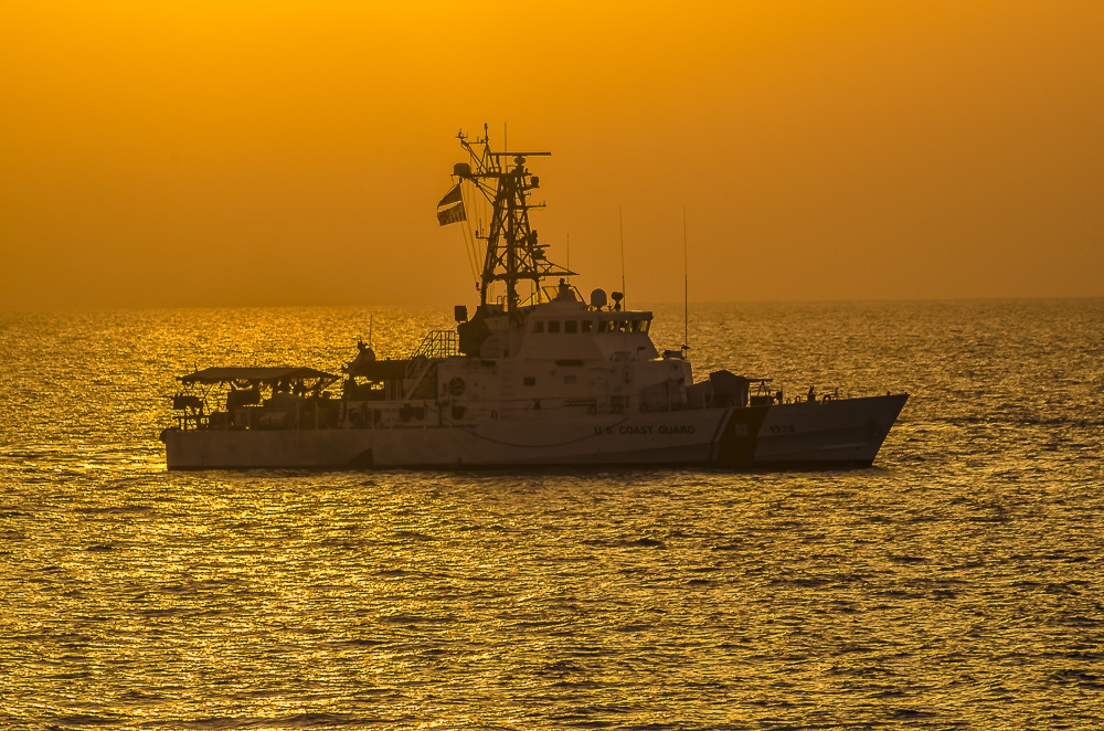 The U.S. Coast Guard Cutter Monomoy (WPB 1326) patrols off Bahrain Sept. 23, 2020. Monomoy is the 26th 110-foot Island-class patrol boat and will be replaced by a 154-foot Fast Response Cutter. (U.S. Coast Guard photo by Chief Petty Officer Pieter Kindberg/Released) 