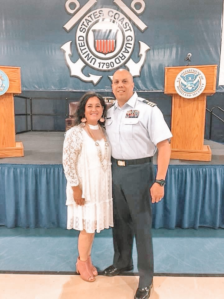 Paulette Fryer and her husband, Coast Guard Cmdr. Troy Fryar.