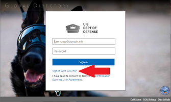 DOD365 login