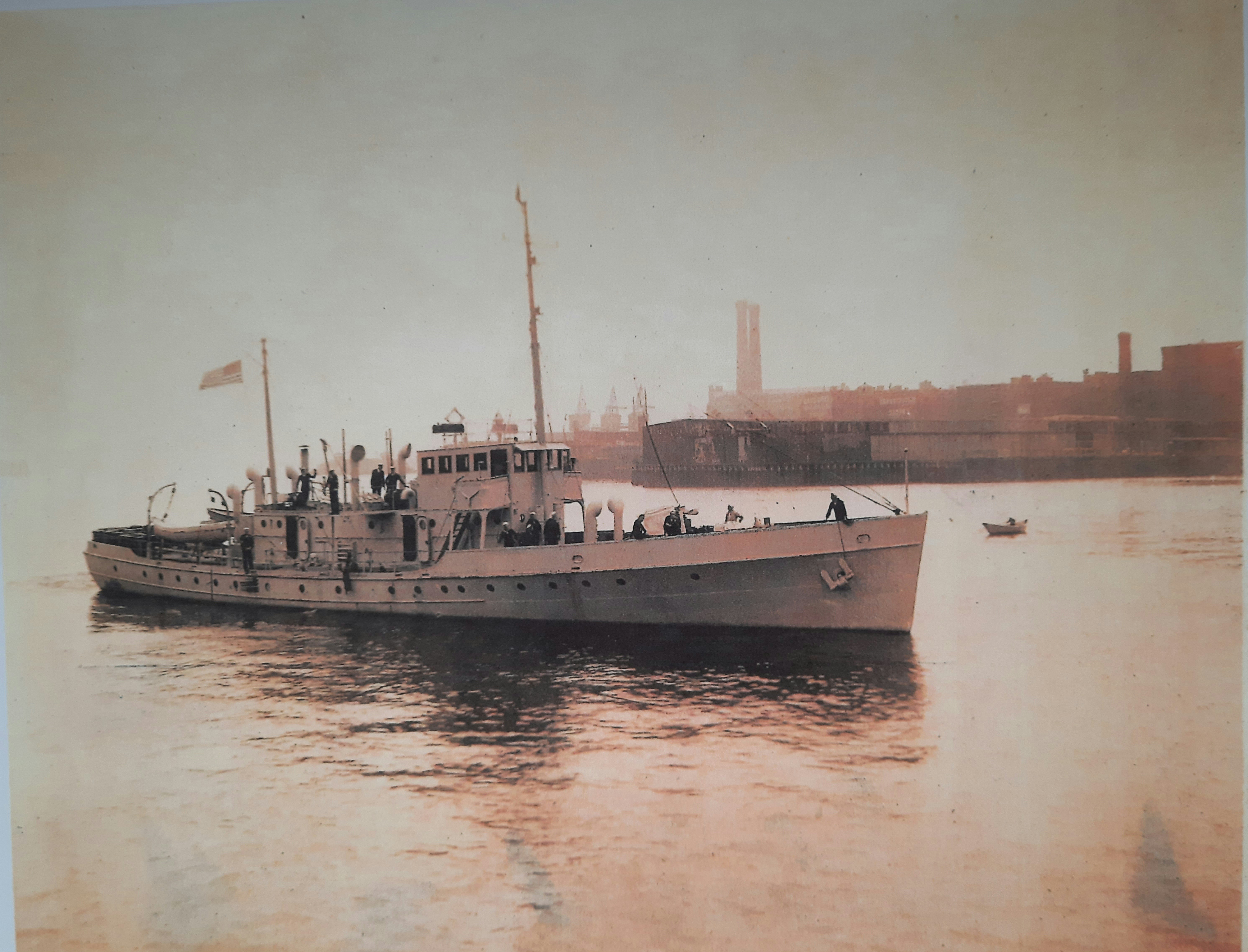 Cutter Marion departs from Boston. (Coast Guard photo)
