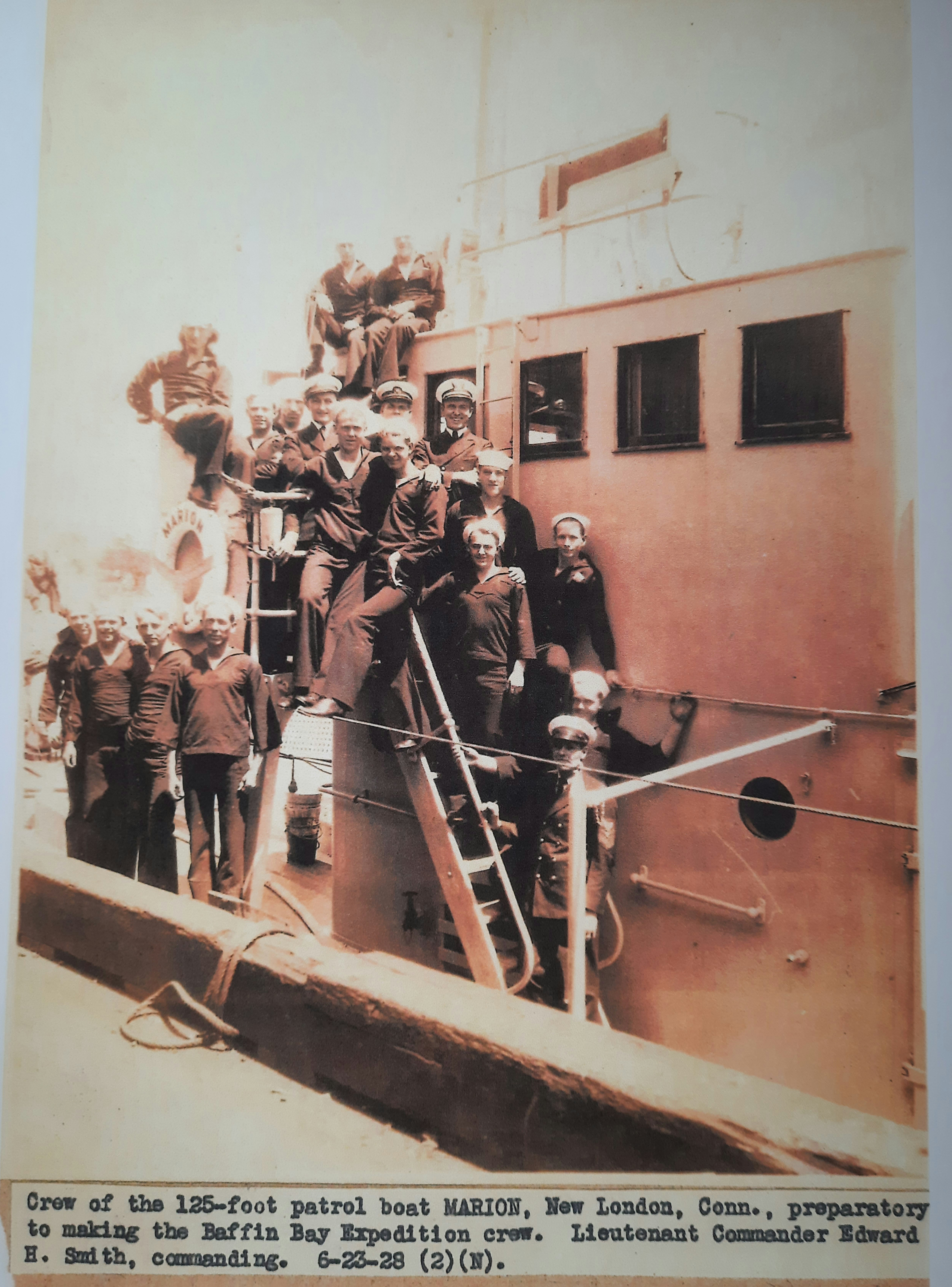 5)	Photo of Marion crew prior to departure on the expedition. (Coast Guard photo)