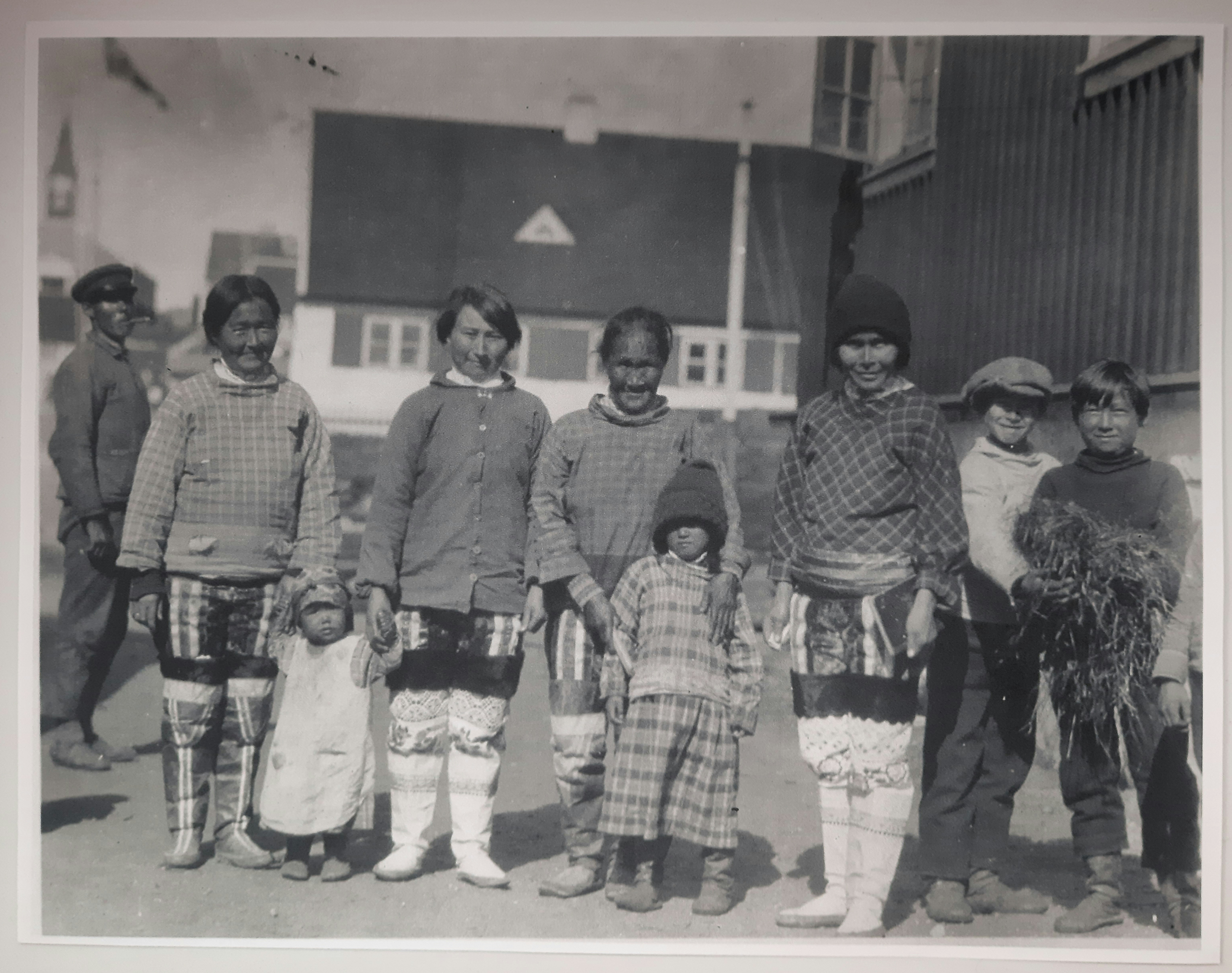 7)	Native Inuit Greenlanders in Godthaab, now known as Nuuk. (Coast Guard photo)